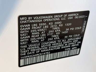2024 Volkswagen Atlas 2.0T SEL Premium R-Line 4MOTION