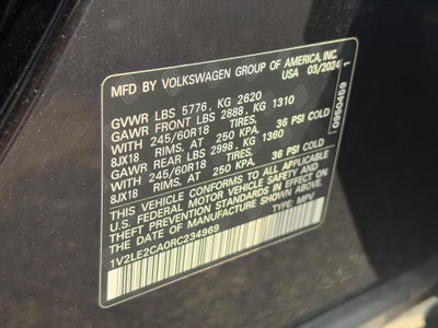2024 Volkswagen Atlas Cross Sport 2.0T SE 4MOTION