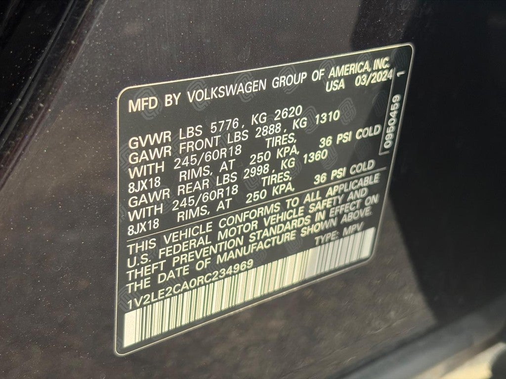 2024 Volkswagen Atlas Cross Sport 2.0T SE 4MOTION