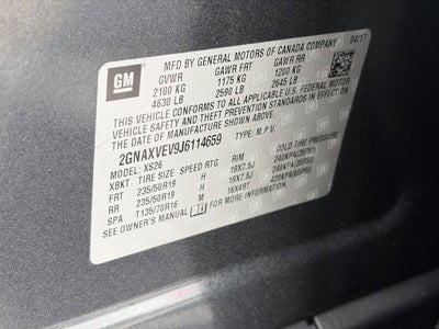 2018 Chevrolet Equinox AWD 4dr Premier w/1LZ