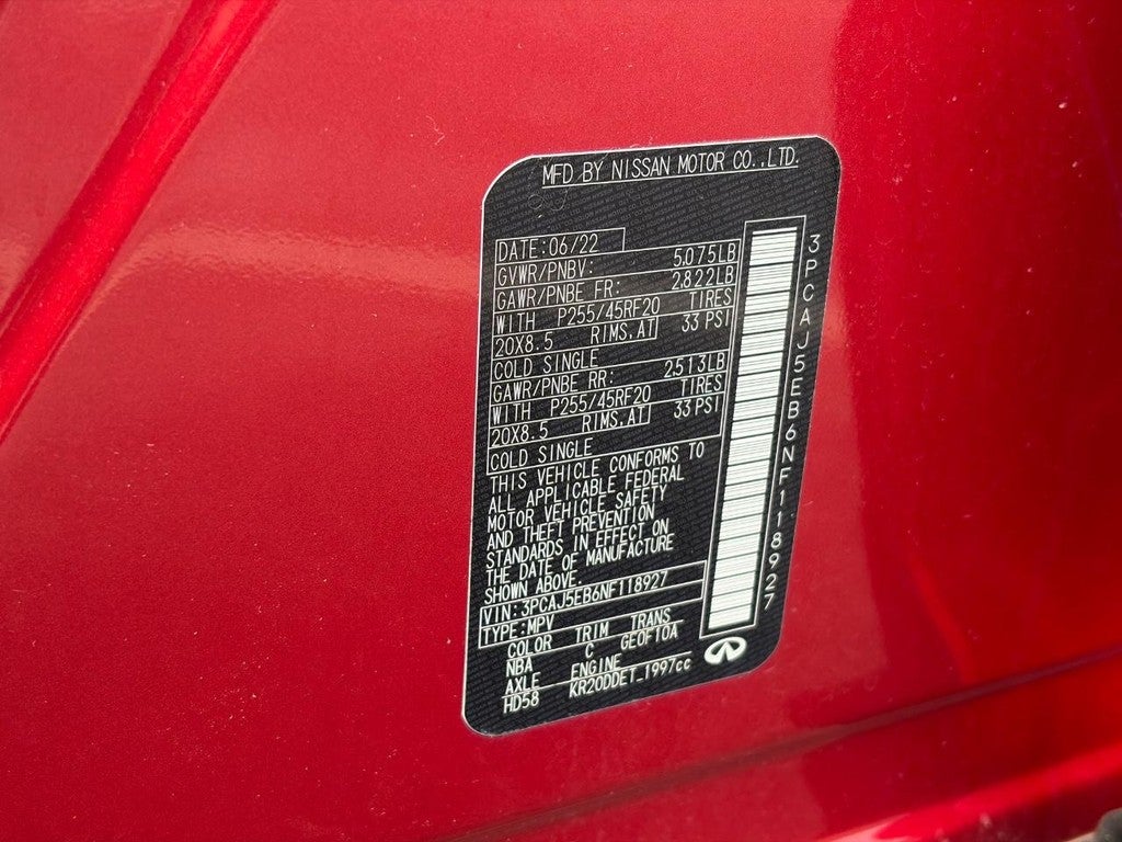 2022 INFINITI QX50 SENSORY AWD