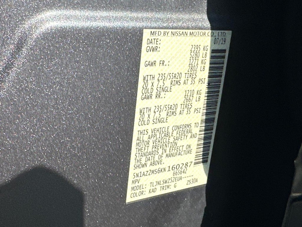 2019 Nissan Murano AWD Platinum