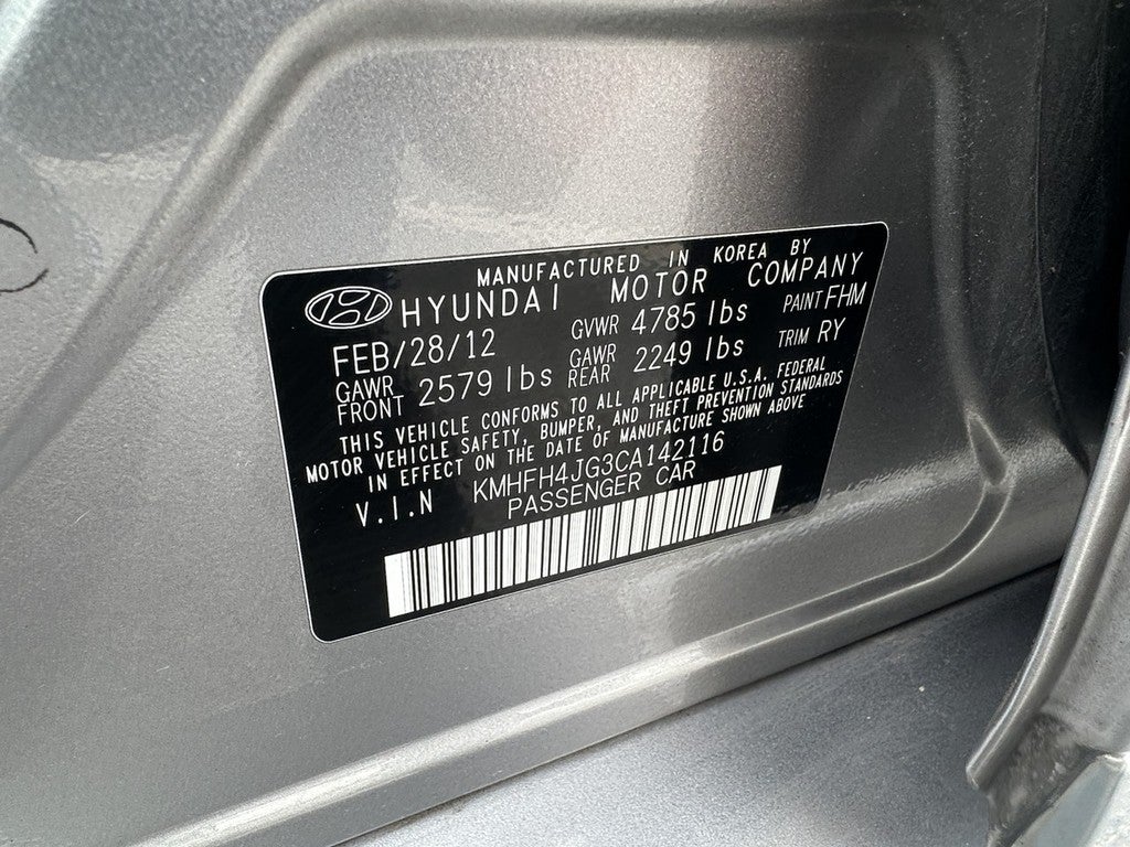 2012 Hyundai Azera 4dr Sdn