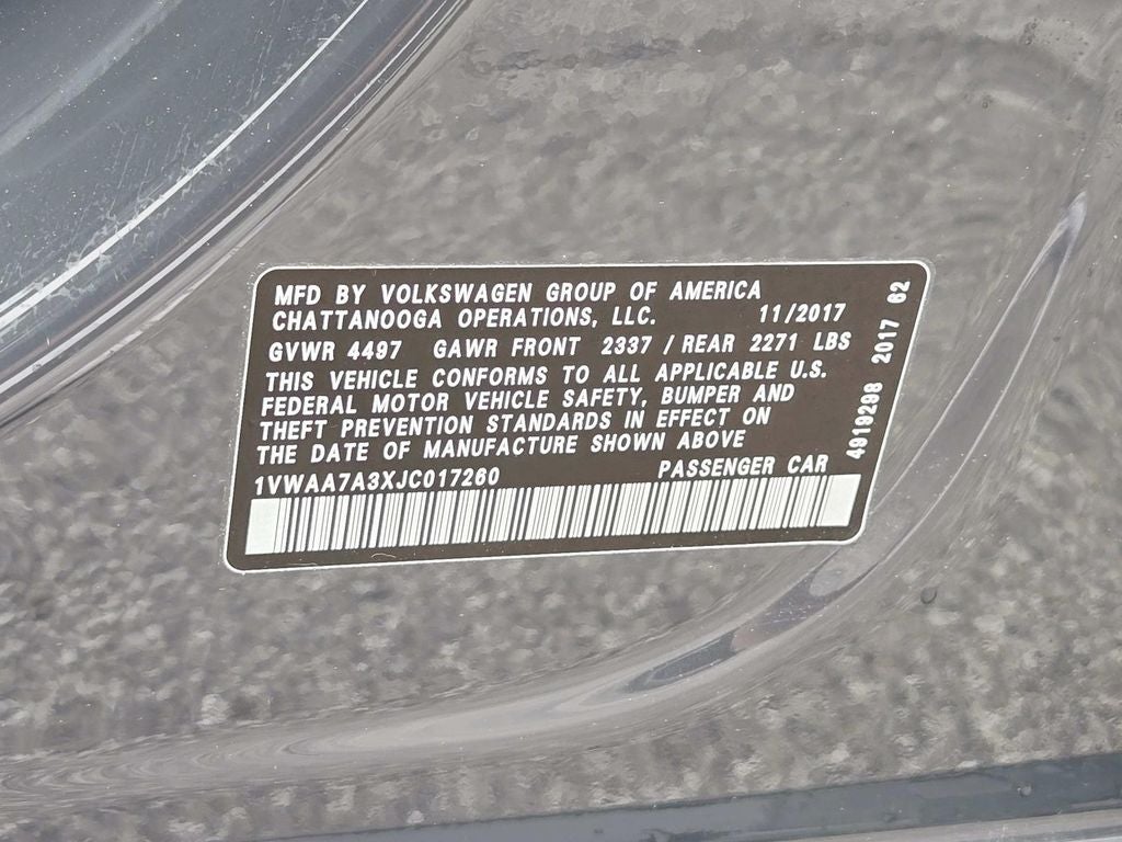 2018 Volkswagen Passat 2.0T S