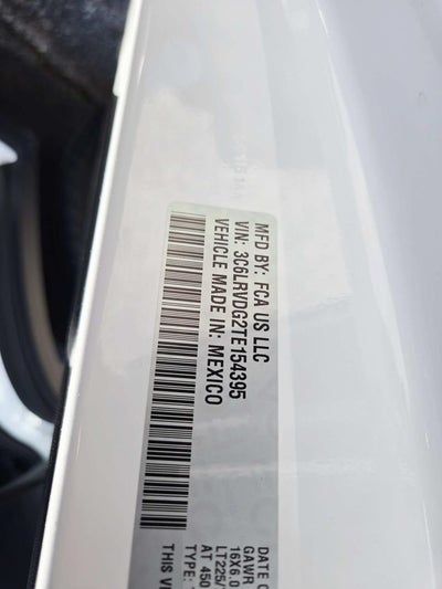 2026 RAM ProMaster 2500 High Roof 159 WB