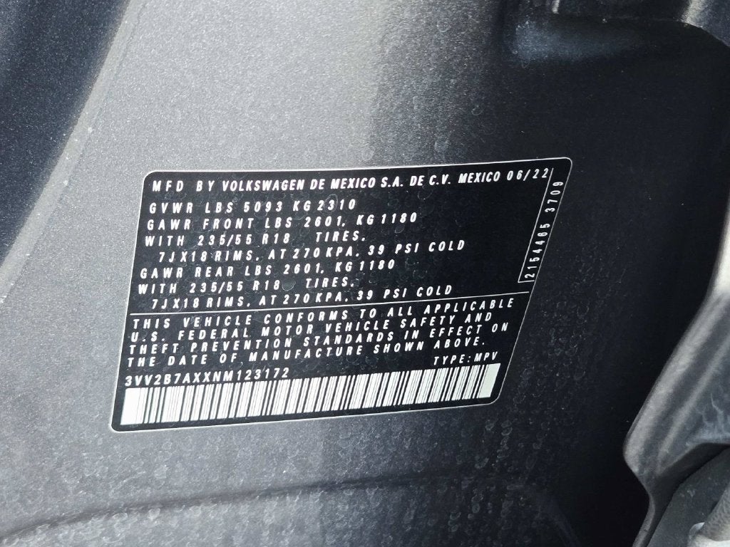 2022 Volkswagen Tiguan 2.0T SE