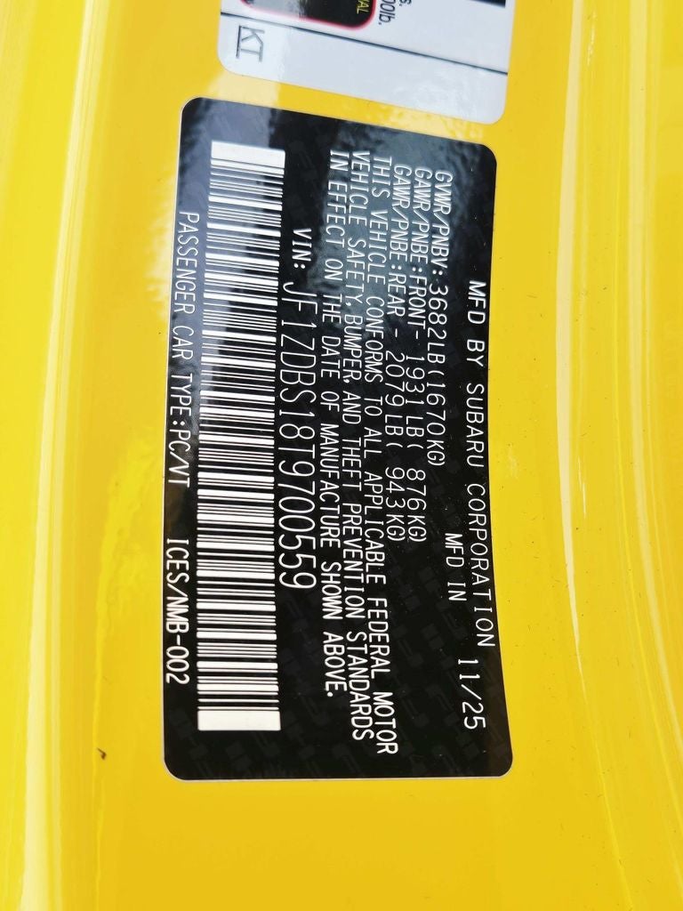 2026 Subaru BRZ Series.Yellow