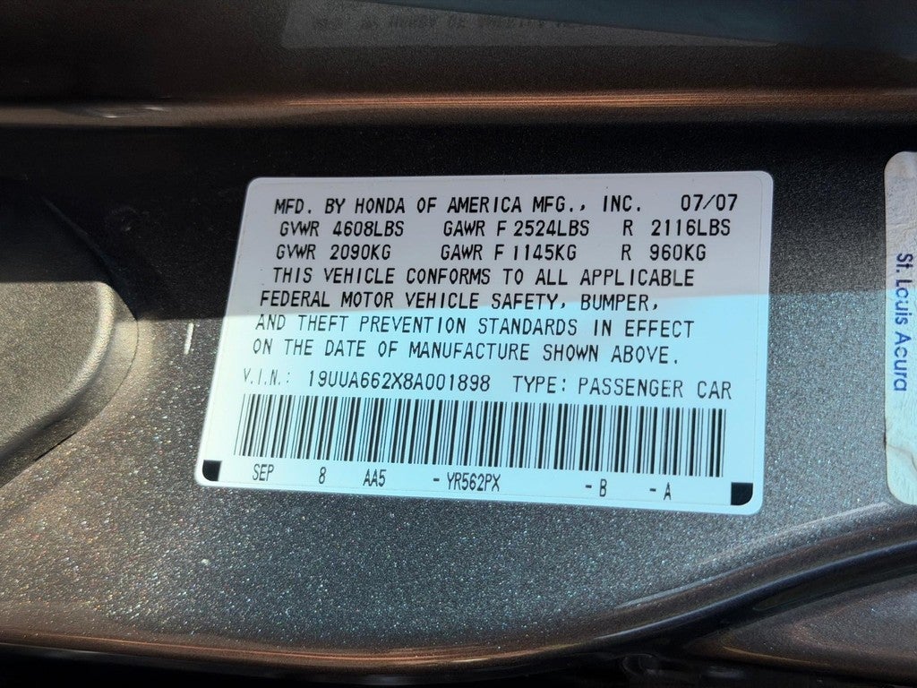 2008 Acura TL 4dr Sdn Auto