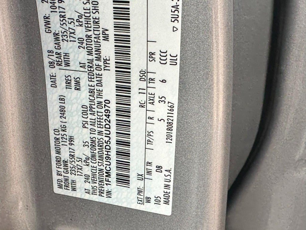 2018 Ford Escape SEL 4WD