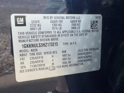 2017 GMC Acadia AWD 4dr SLT w/SLT-1