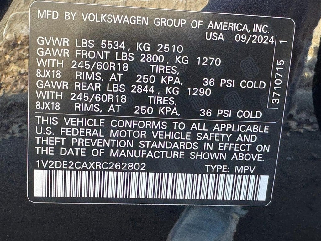 2024 Volkswagen Atlas Cross Sport 2.0T SE FWD