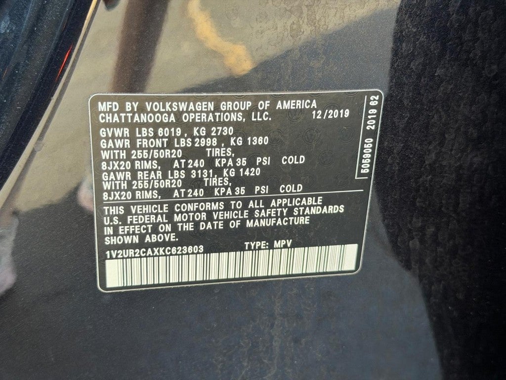 2019 Volkswagen Atlas 3.6L V6 SE w/Technology 4MOTION