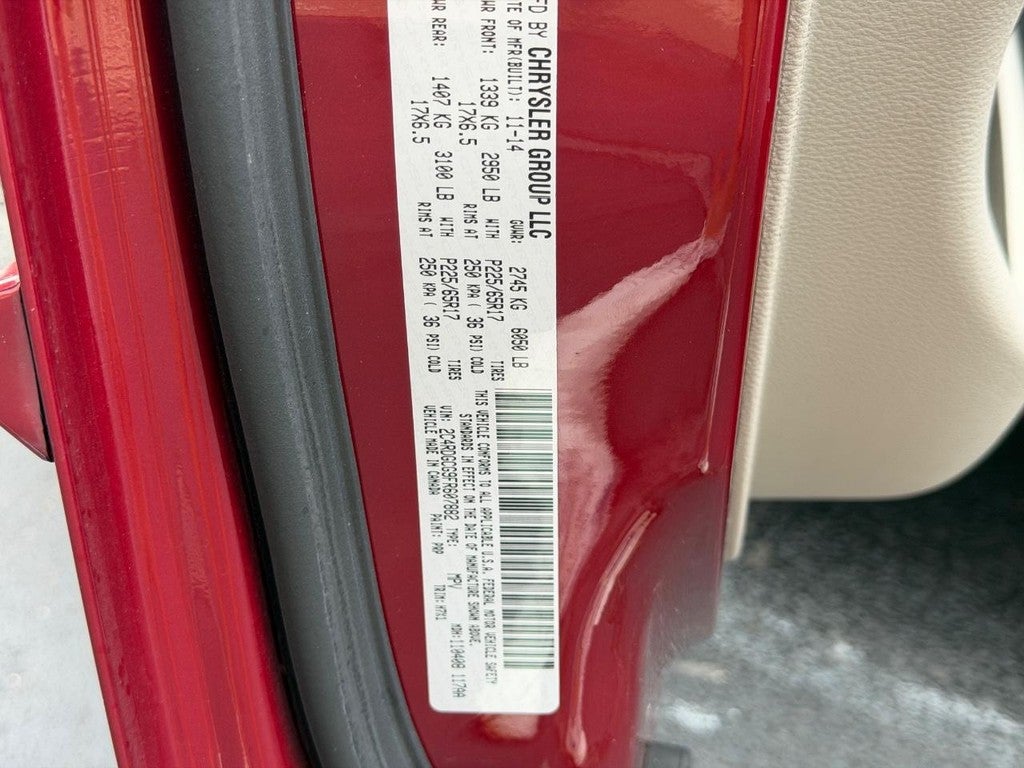 2015 Dodge Grand Caravan 4dr Wgn SXT