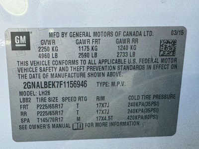 2015 Chevrolet Equinox FWD 4dr LT w/1LT