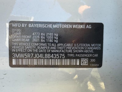 2020 BMW 3 Series 330i xDrive Sedan North America