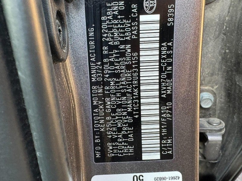 2024 Toyota Camry Hybrid LE CVT (Natl)