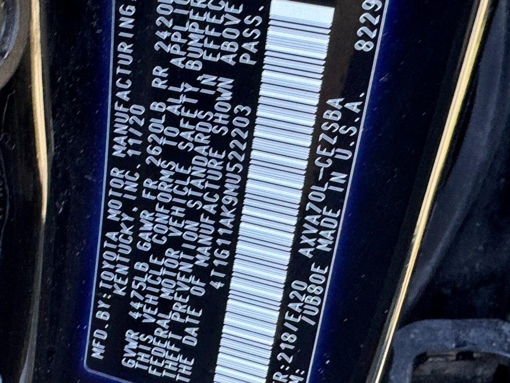 2021 Toyota Camry SE Auto