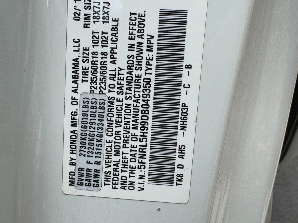 2013 Honda Odyssey 5dr Touring