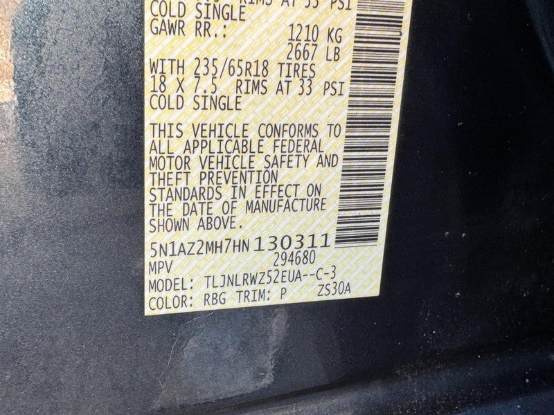 2017 Nissan Murano 2017.5 AWD SL