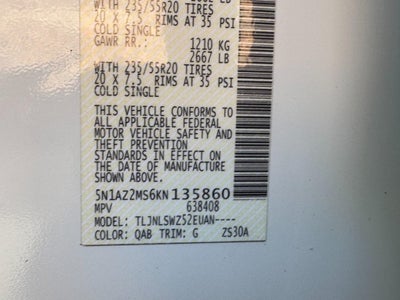 2019 Nissan Murano AWD Platinum