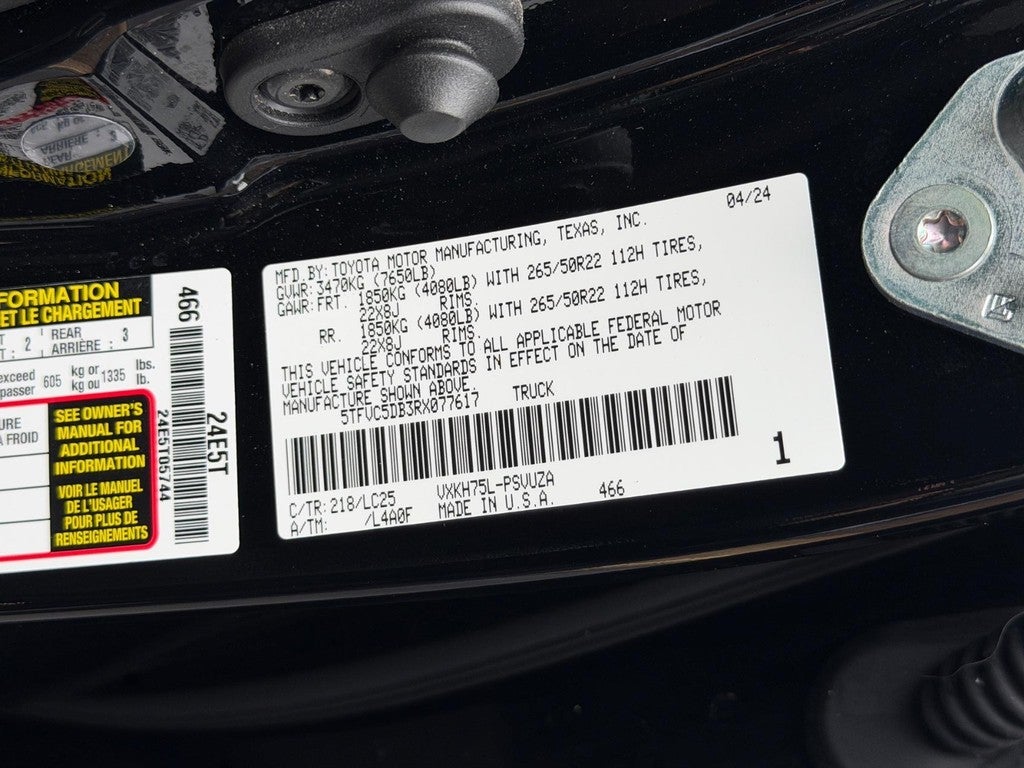 2024 Toyota Tundra 4WD Capstone Hybrid CrewMax 5.5' Bed (Natl)