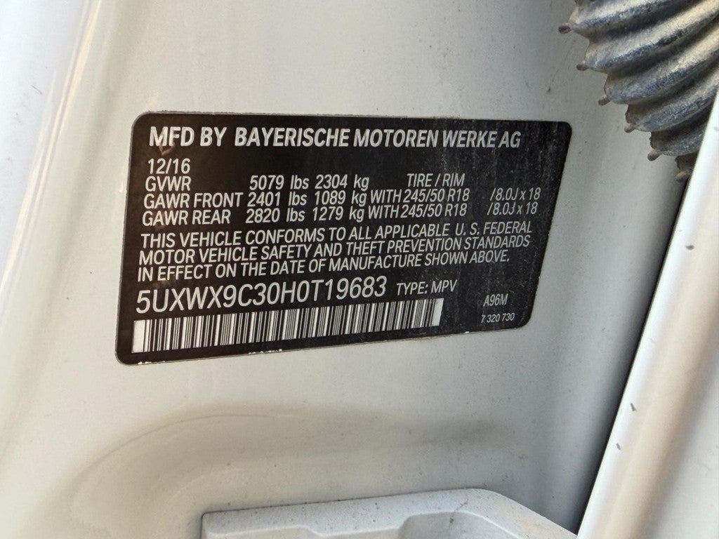 2017 BMW X3 xDrive28i Sports Activity Vehicle