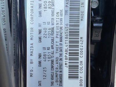 2026 Mazda Mazda3 Sedan 2.5 S Select Sport