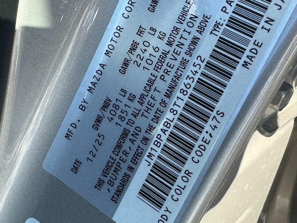 2026 Mazda Mazda3 Sedan 2.5 S Select Sport