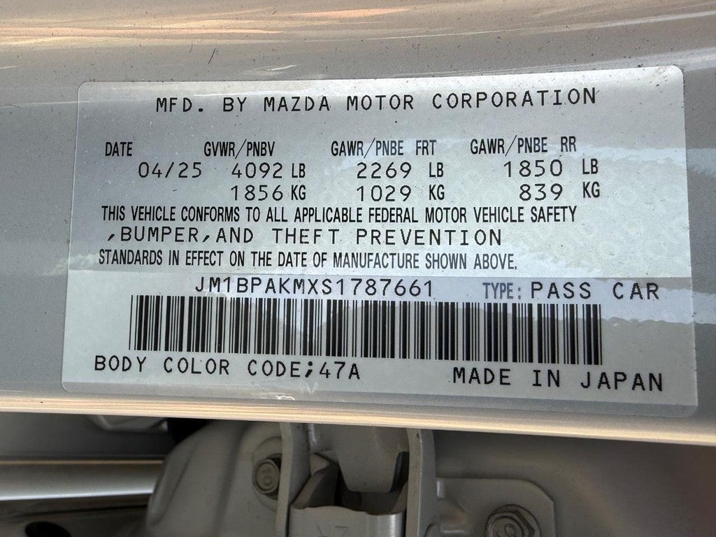 2025 Mazda Mazda3 Hatchback 2.5 S Select Sport Auto FWD