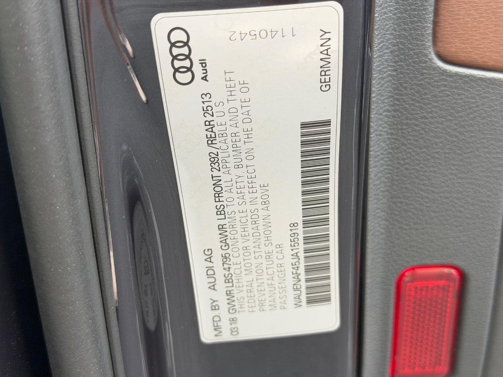 2018 Audi A4 2.0 TFSI Premium Plus S Tronic quattro AWD