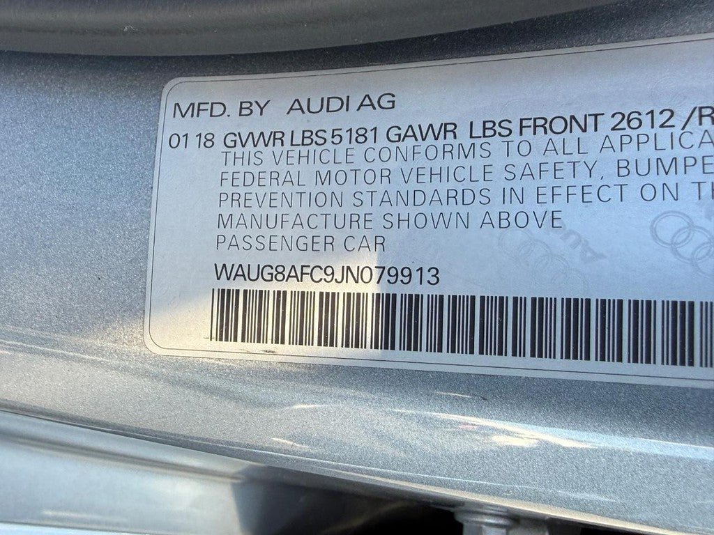 2018 Audi A6 2.0 TFSI Premium Plus quattro AWD