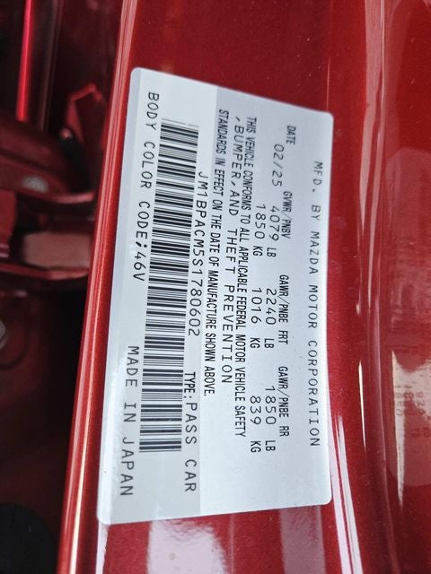 2025 Mazda Mazda3 Sedan 2.5 S Preferred