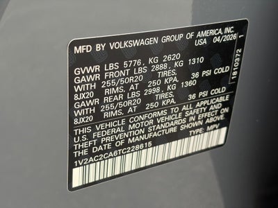 2026 Volkswagen Atlas Cross Sport 2.0T SEL R-Line Black 4MOTION