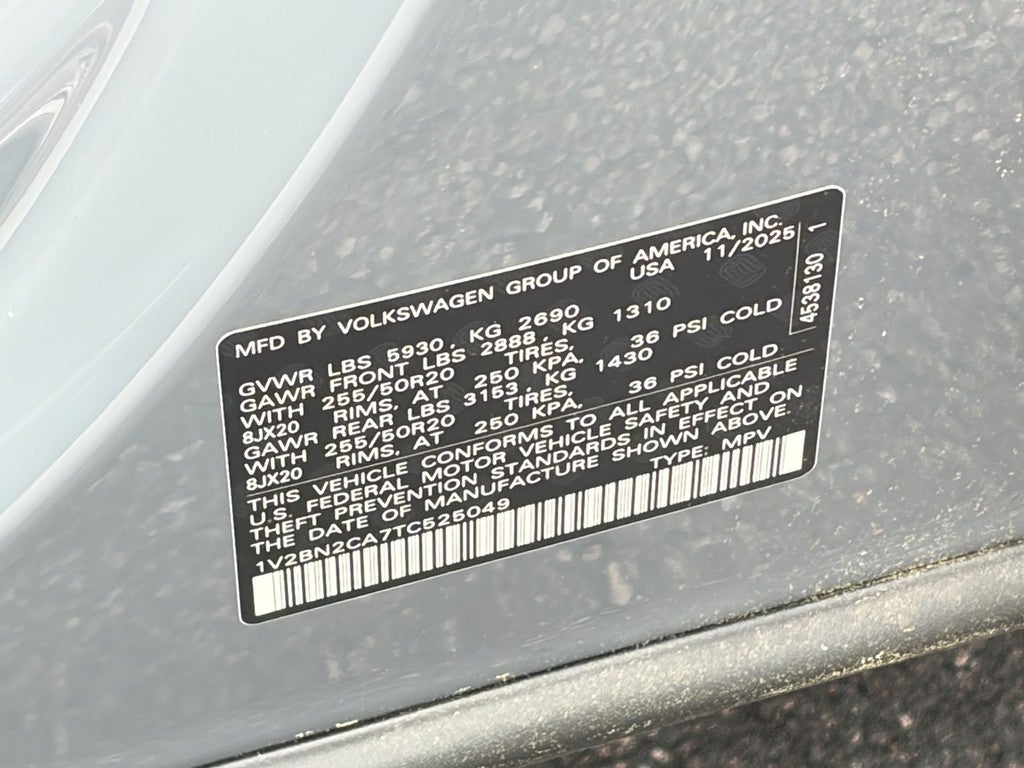 2026 Volkswagen Atlas 2.0T SEL 4MOTION