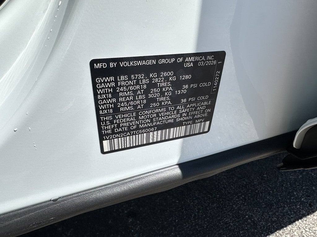 2026 Volkswagen Atlas 2.0T SE FWD