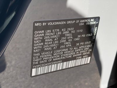 2026 Volkswagen Atlas Cross Sport 2.0T SEL Premium R-Line 4MOTION