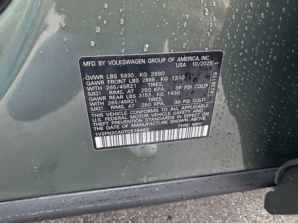 2026 Volkswagen Atlas 2.0T SEL Premium R-Line 4MOTION