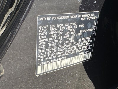 2026 Volkswagen Atlas 2.0T SE w/Technology 4MOTION