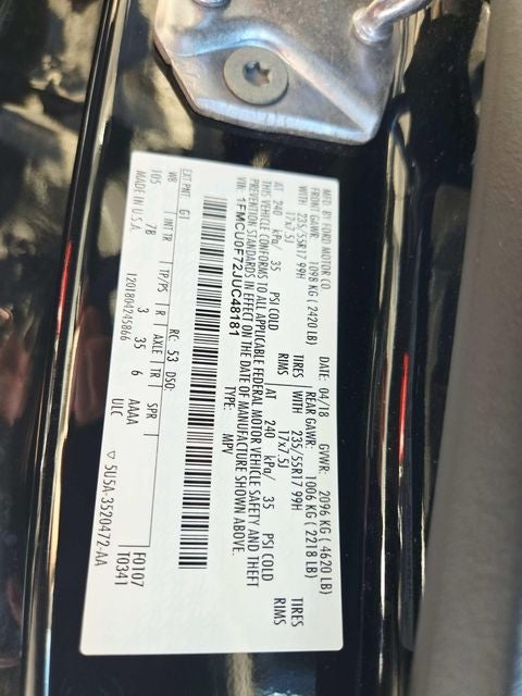 2018 Ford Escape S