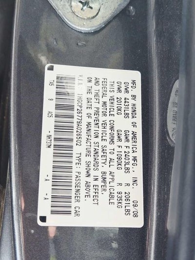 2009 Honda Accord EX 2.4