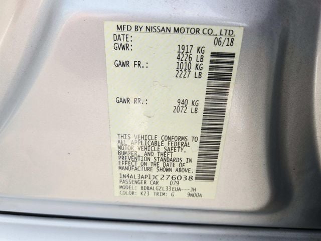 2018 Nissan Altima 2.5 S