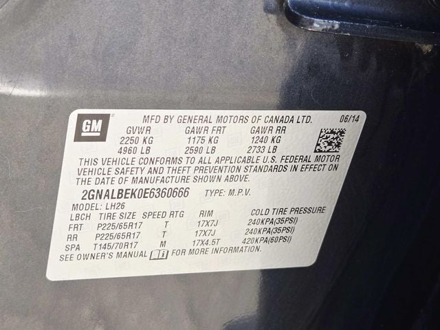 2014 Chevrolet Equinox LT 1LT
