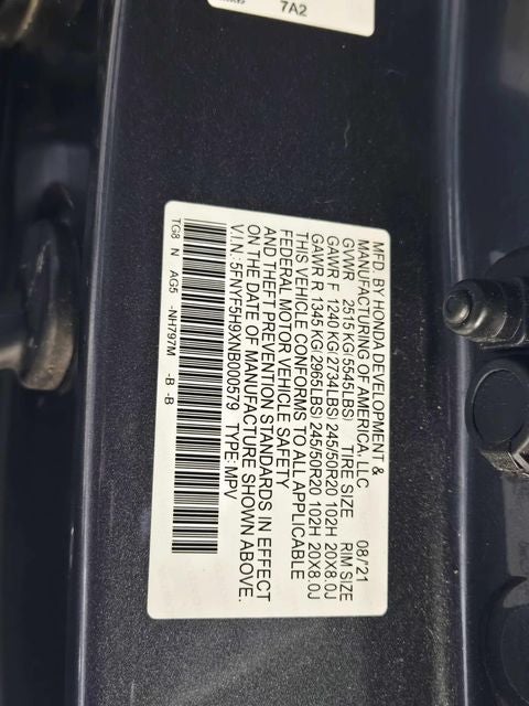 2022 Honda Pilot Touring 8 Passenger