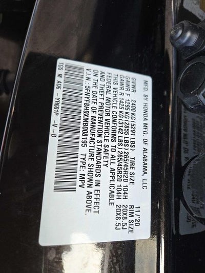 2021 Honda Passport Touring