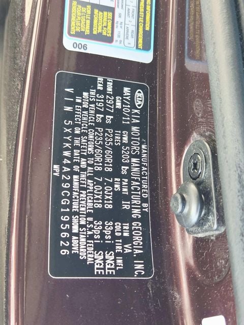 2012 Kia Sorento SX