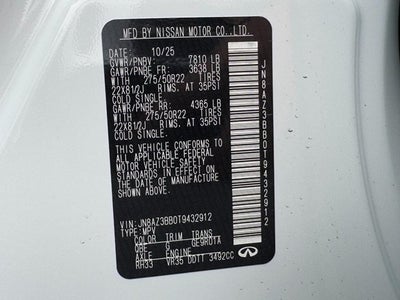 2026 INFINITI QX80 LUXE AWD