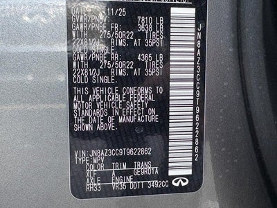 2026 INFINITI QX80 AUTOGRAPH AWD