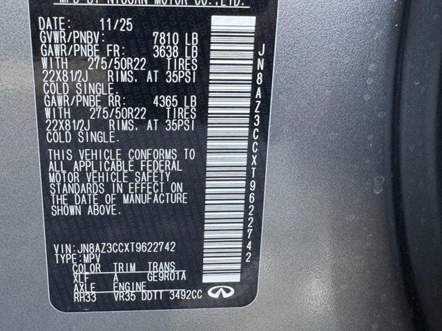 2026 INFINITI QX80 AUTOGRAPH AWD