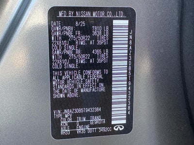 2026 INFINITI QX80 SPORT AWD